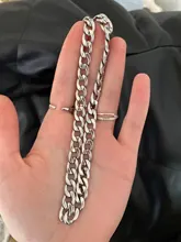 Collares de cadena de acero inoxidable para hombre y mujer, collar largo de Hip Hop con cuello, accesorios de joyería, regalos para amigos