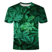 

Summer Men's 3D Printing Craft Plant Crew Neck T-Shirt