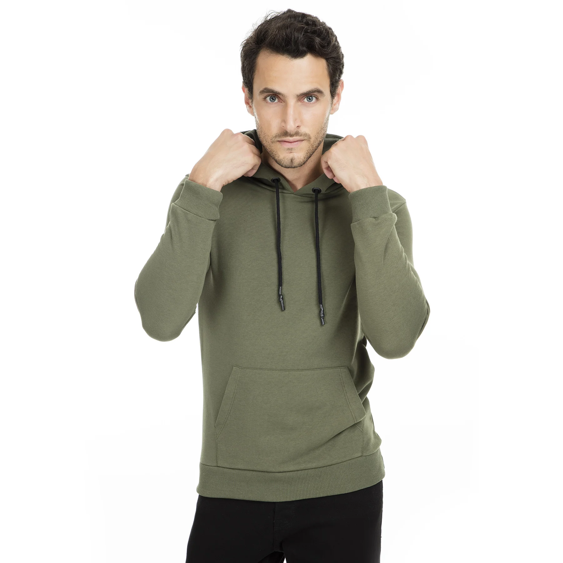 Оливковый Buratti спортивная мужская толстовка с капюшоном CF19W224205 - Цвет: Оливковый