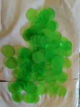 100 Uds 1,5 cm fichas plásticas de póker Bingo Casino marcadores para familia Club Carnaval juego de Bingo 4 colores