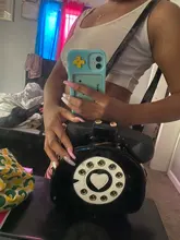 Bolso de hombro de cuero de PU cruzado con forma de teléfono para mujer, bolso de mano informal, para ir de compras o de la escuela