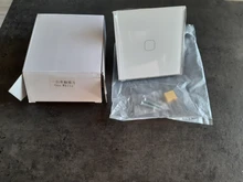 Glass-Switch-Panel Wall-Touch-Switch Minitiger White 1-Gang Eu/Uk-Standard Crystal 1-Way