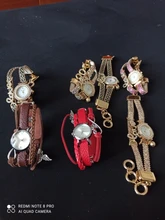 FanTeeDa-relojes de pulsera con diamantes de imitación para mujer, reloj de pulsera femenino