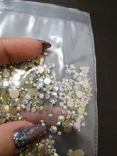 Diamantes de imitación sin adhesivo por calor súper brillantes, cristal AB, parte trasera plana, costura, strass y tela, prendas de vestir, decoraciones de pedrería, SS3-SS50