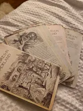 Conjunto de tarjetas de felicitación de Alicia en el país de las Maravillas, nuevo estilo Vintage, 20 unids/lote