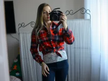 Plaid Shirt Tops Long-Sleeve Office Women Coat Loose Ladies Karsany And