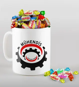 

Personalized Engineer Mug and Haribo Candy Gift Seti-3