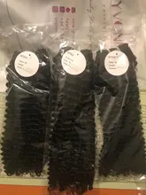 YVONNE 4A 4B rizado pelo de la Virgen 3 mechones brasileño extensiones de pelo ondulado mechones 100% cabello humano Color Natural