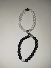 2021 de moda 2 unids/set cuentas de piedra Natural pulsera de Yoga para los amantes distancia imán par de pulseras de joyería de amistad