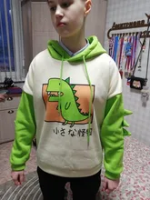 Sudadera con capucha para mujer, de manga larga, con dibujo de dinosaurios, ropa para parte superior femenina, con estampado, casual