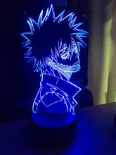 Led-Light 3d-Lamp Bedroom Decor Gift Manga Acrylic Academia Cool Dabi Anime Colorful