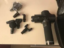 Pistola de masaje de percusión de tejido profundo, masajeador muscular para aliviar el dolor, 30 velocidades, pantalla táctil LCD, pistola de Fascia, masajeador corporal eléctrico