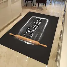 Else черный белый кухонный на роликах 3d принт нескользящий микрофибра кухонный современный декоративный моющийся коврик