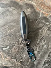 Aleación Galvanizada coche llave inteligente Fob caso de la cubierta de la piel para BMW Serie 3 4 5 320i 530i 550i F20 F21 F30 F31 F25 F01 F02 coche caso clave