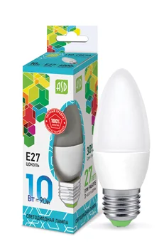 

LED lamp LED CANDLE-standard 10 W V E27 4000 K 900Лм ASD