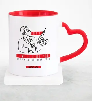 

Personalized Professional Dentist Red Heart Mug Cup-4