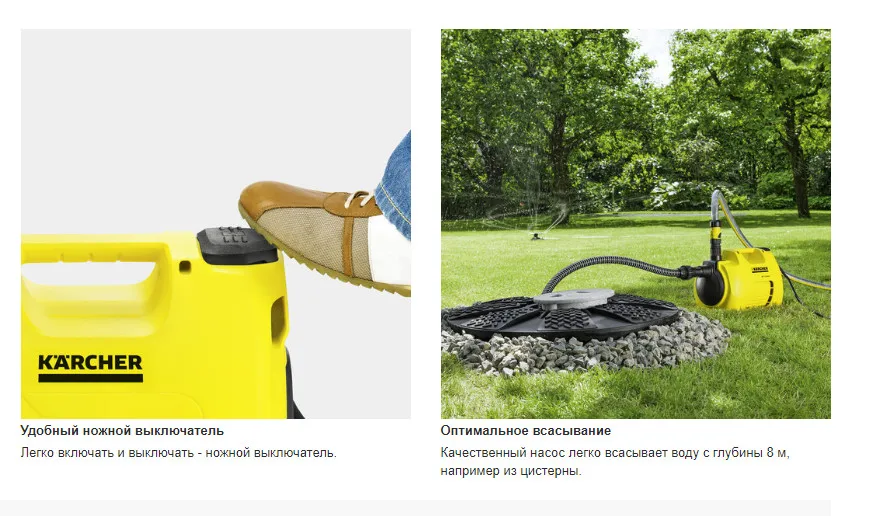Насос поверхностный Karcher BP 3 Garden 1.645-351.0 800 Вт