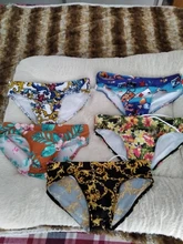 Bañador de cintura baja para hombre, ropa de baño Sexy con almohadilla de realce, estampado, secado rápido, para playa, Surf, Gay