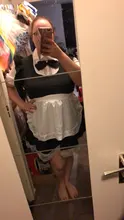 Maid Cosplay Costume Outfit Blocked Pinafore Short-Sleeves Lolita-Dress Halloween Girls