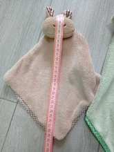 Suave forro polar de felpa en color Coral Toalla de baño lindo conejo vivero Toalla de mano del bebé de dibujos animados para la limpieza de los niños colgante Toalla de baño