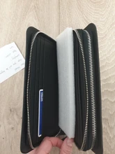 Carteras de hombre Baellerry de gran capacidad bolsillo del teléfono celular de doble cremallera embrague bolsa de Passcard de bolsillo de hombre de negocios cartera