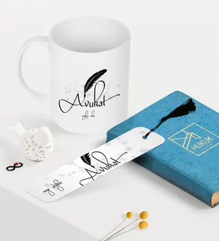 

Personalized Attorney Themed Mug and Bookends Set-6