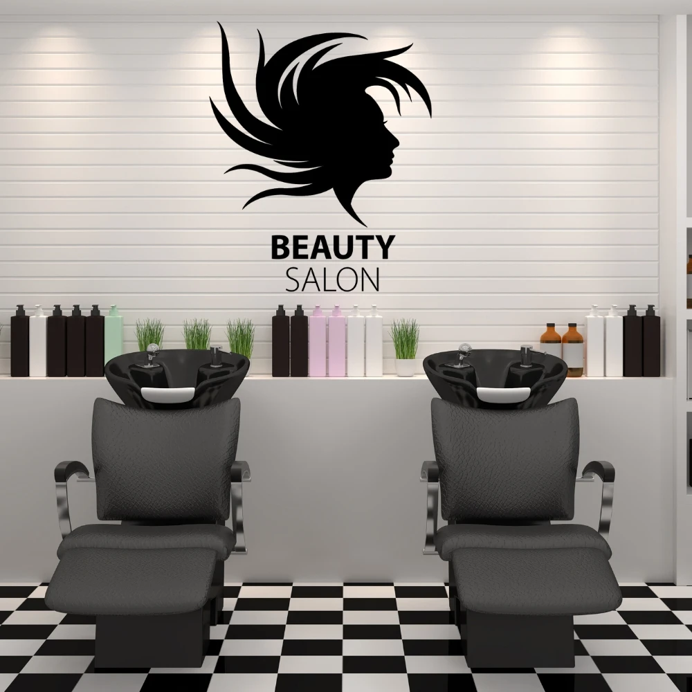 Best Selling Beauty Salon Silhouette Wall Sticker Decal Hair Salon Sticker Haircut Room Wall Art Decoration A004 Wall Stickers Aliexpress