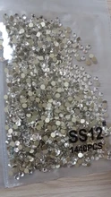 Diamantes de imitación sin adhesivo por calor súper brillantes, cristal AB, parte trasera plana, costura, strass y tela, prendas de vestir, decoraciones de pedrería, SS3-SS50