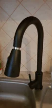 Grifo de cocina de un solo agujero, mezclador extraíble, pulverizador de corriente, cabezal cromado