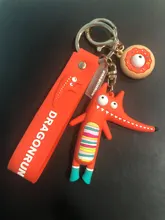 Llaveros de cocodrilo a la moda, llavero con zorro Original, muñeco de erizo de dibujos animados, colgante de anillos de llave, novedad de 2021