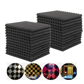 

10PCS Silencer Soundproof Cotton Foam Wall Pad 30 × 30 × 2.5cm Studio Acoustic Panels Studio Foam Wedges Wall Pad