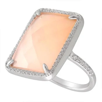 

Esthete ring with agate and cubic zirconia