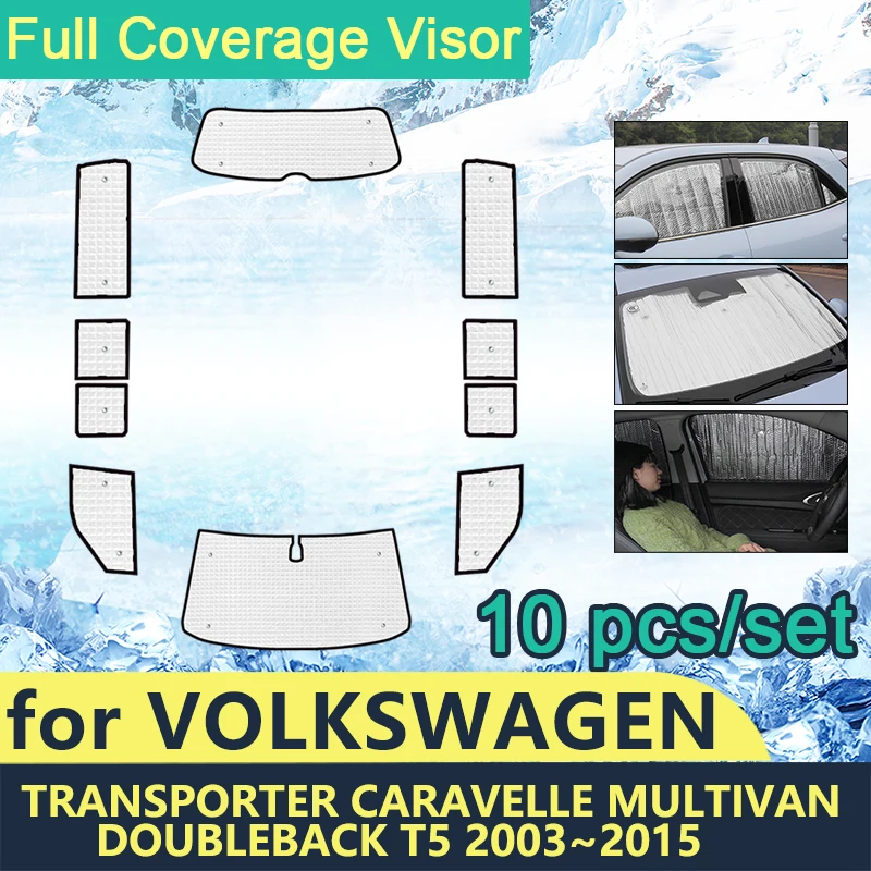Полное покрытие солнцезащитные очки для Volkswagen VW Transporter Caravelle Multivan Doubleback T5 2003 ~ 2015