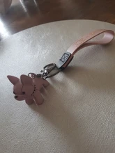 Moda Punk llavero de Bulldog Francés de cuero de la PU perro llaveros para las mujeres bolso colgante joyas baratija del coche de los hombres, anillo de clave de la cadena