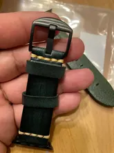 Correa de cuero de vaca hecha a mano para Apple Watch, repuesto para pulsera de 44mm, 40mm, 42mm y 38mm, Series SE 6, 5, 4, 3, 2, iWatch Watch