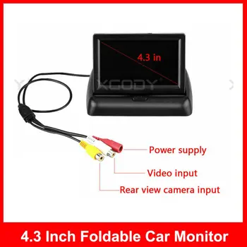 

4.3'' Car Monitor Foldable Digital LCD Display PAL/ NTSC 16: 9 Rear View Camera Reversing For Car, Truck, RV