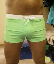 Bañador Sexy para nadar para hombre, ropa de baño sunga, pantalones cortos de playa, mayo, 2020