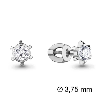 

Aquamarine studs with cubic zirconia, 925 sterling silver