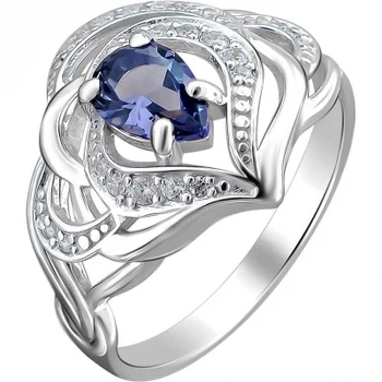 

Esthete ring with cubic zirconia and silver quartz