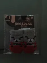 Conjunto de 4 Calcetines antideslizantes de algodón para perros pequeños, para otoño e invierno, antideslizantes, protectores de patas