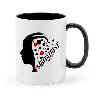 

Personalized Professional Psychiatrist Black Mug Cup-3