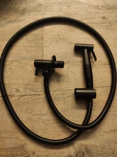 Toilet-Sprayer Faucet Shower-Tap Bathroom-Accessories Bidet Wall-Mount Frap Y50057 Black