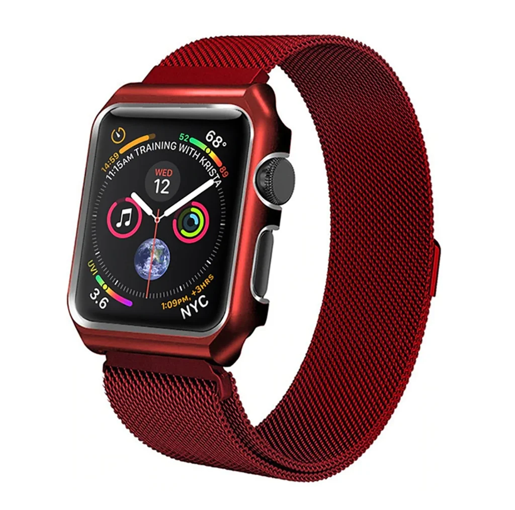Ремешок для Apple watch 42mm One Body Milanese Loop Металл красный | Электроника