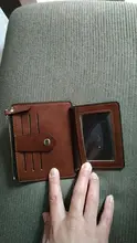 Tarjetero pequeño de cuero delgado con bolsillo para monedas para hombre y mujer, cartera pequeña de moda para tarjetas de identificación, monedero de negocios