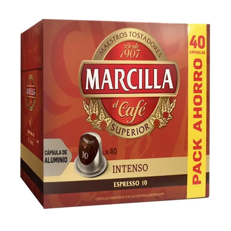 Intense, 40 caps aluminum Marilla compatible Nespresso®