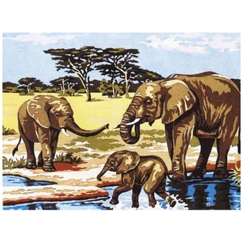 

Se926-177 canvas with a pattern SEG de Paris 'bathing Ivory '40*50 cm