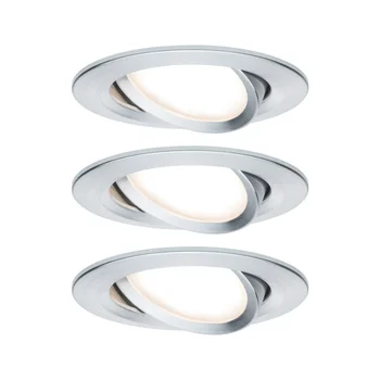 

93451 recessed Nova Coin LED 3x6,5 W, aluminum.