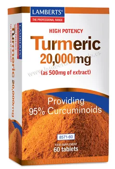 

CURCUMA 20000 MG (TURMERIC) 60 COMP LAMBERTS