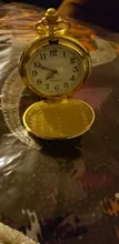 Reloj de bolsillo dorado para hombre y mujer, cadena colgante de regalo para el abuelo, regalo de cumpleaños