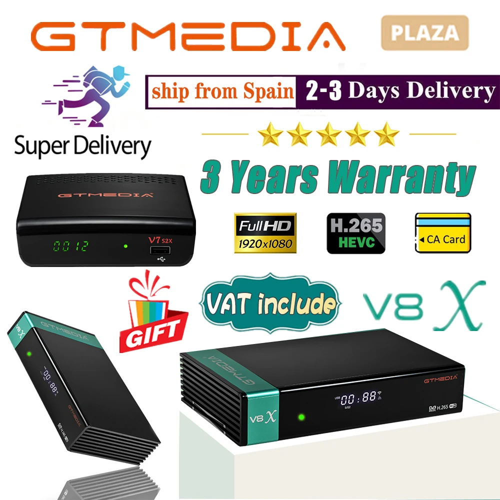 Φ freesat V8X спутниковый приемник H.265 Встроенный Wi-Fi обновление декодером v8 nova v9 prime /